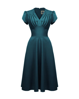 1950s Retro Swing Dress - Teal