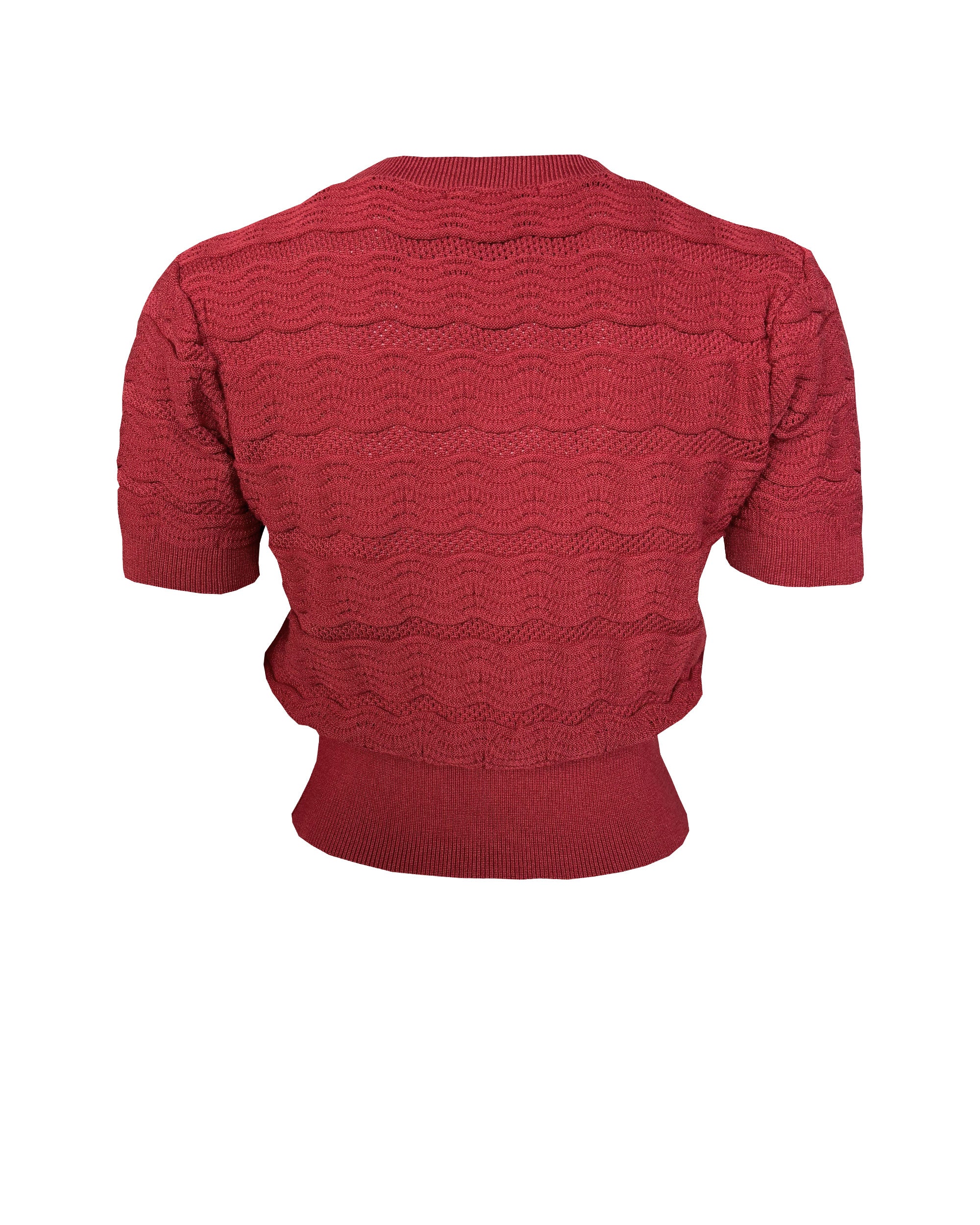 1940s Sweetheart Sweater in Chilli