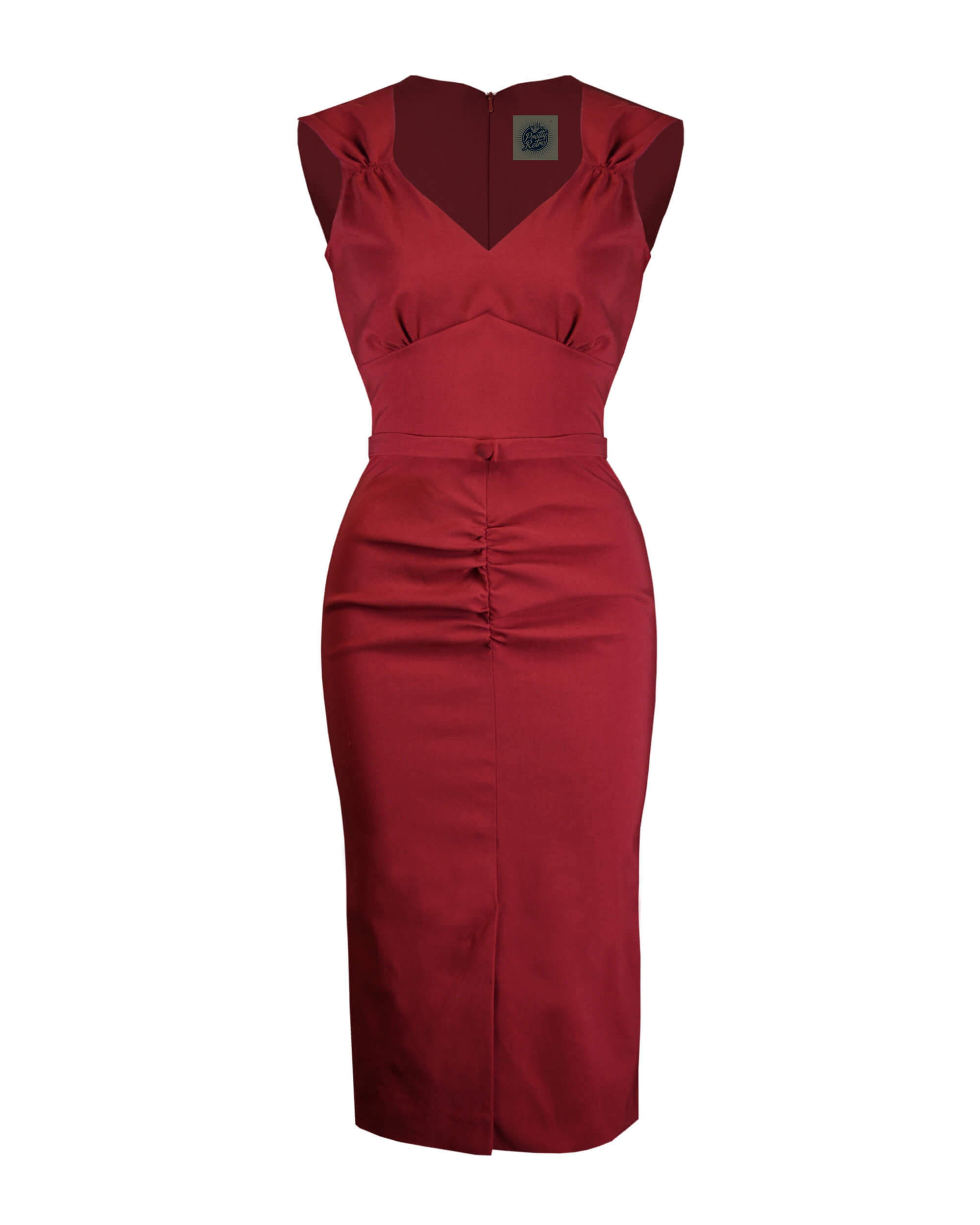 Rita Wiggle Dress in Wine Red – House of Foxy