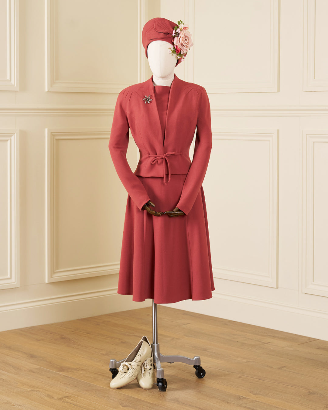 1940s Stanwyck Dress - Rosewood
