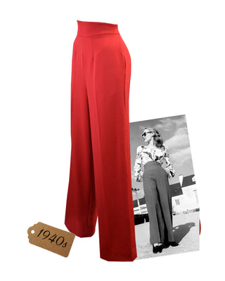 40s Rosie Pants - Red