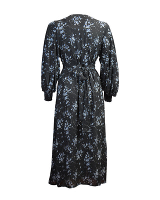 70s Roxy Boho Midi Dress in Blue Petal