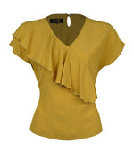 1930s Safari Belle Blouse - Mustard
