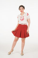 1930s Pleated Shorts - Red