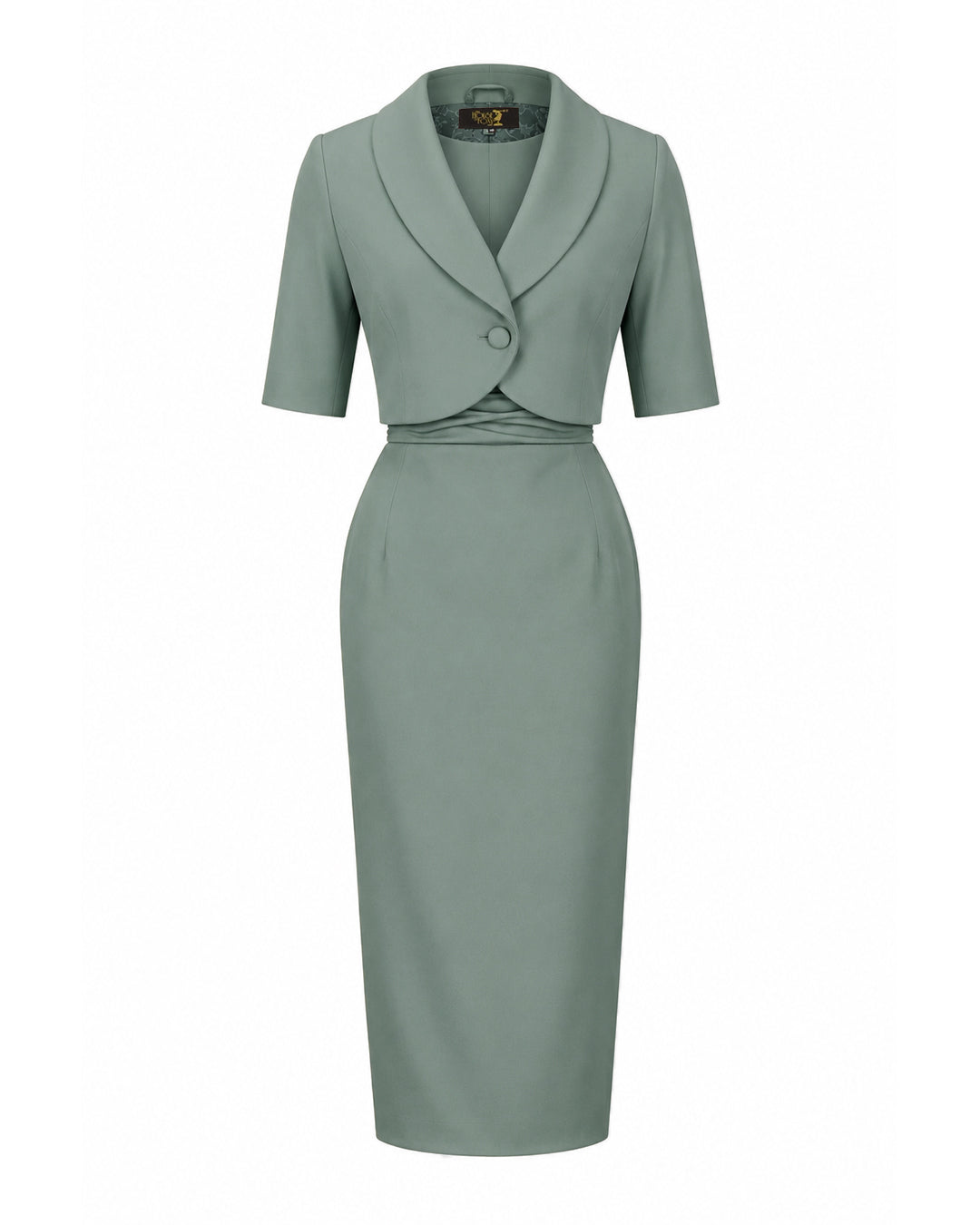 1960s Jackie O Dress & Jacket - Sage