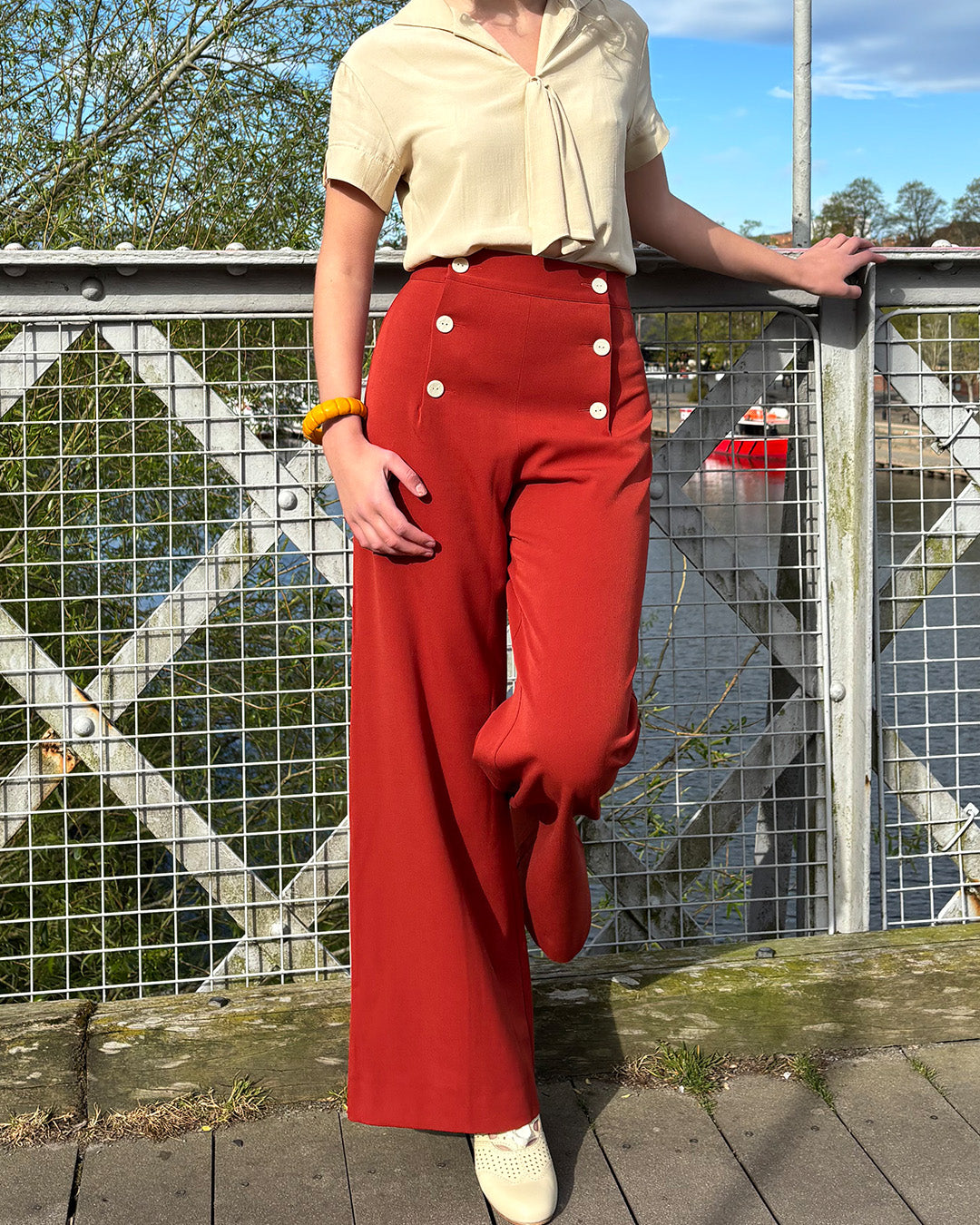 1930s Sailor Pants - Rust