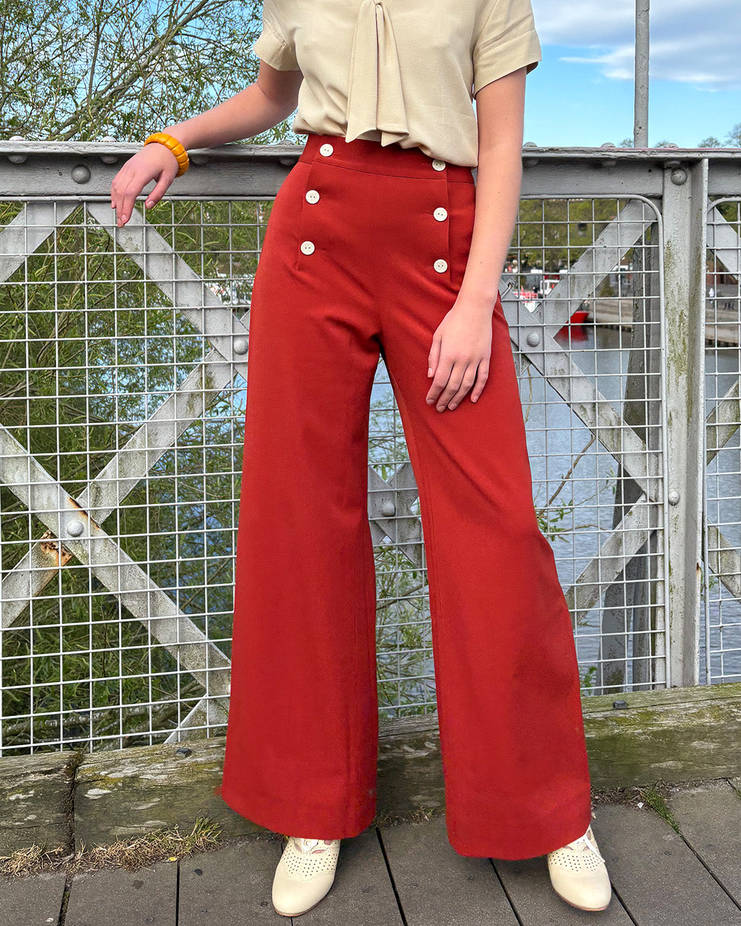 1930s Sailor Pants - Rust
