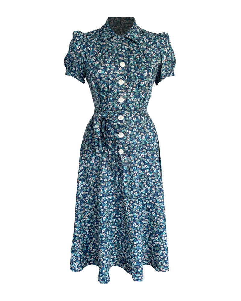 1940s Shirt-Waister Dress in Marguerite