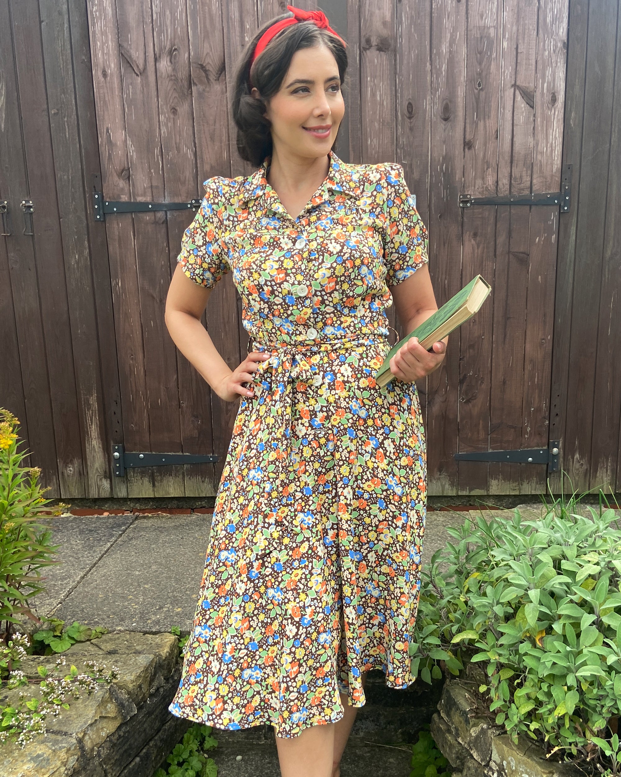 1940s Shirt-waister Dress - Autumn Posey
