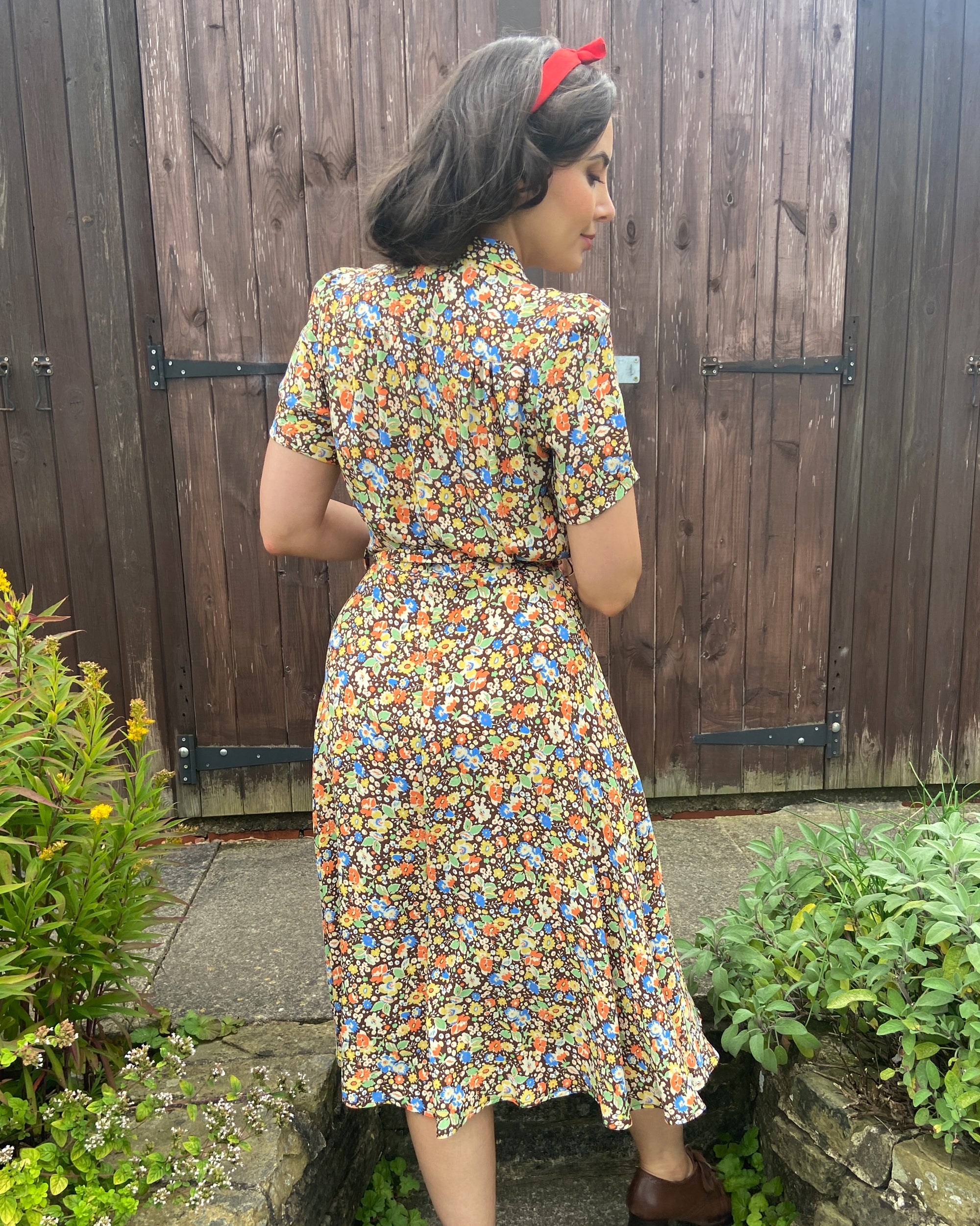 1940s Shirt-waister Dress - Autumn Posey