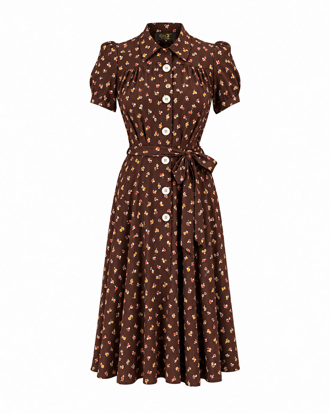 1940s Shirt-Waister Dress - Earth Pearl