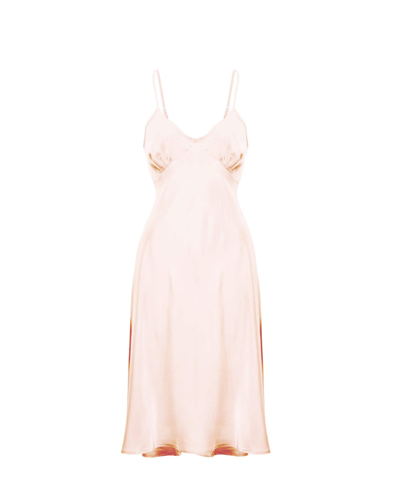 1930s Luxe Bias Cut Slip - Warm Ivory Silk Blend