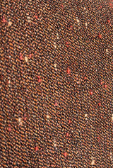 1930s Front Pleat Skirt in Amber Wool Silk