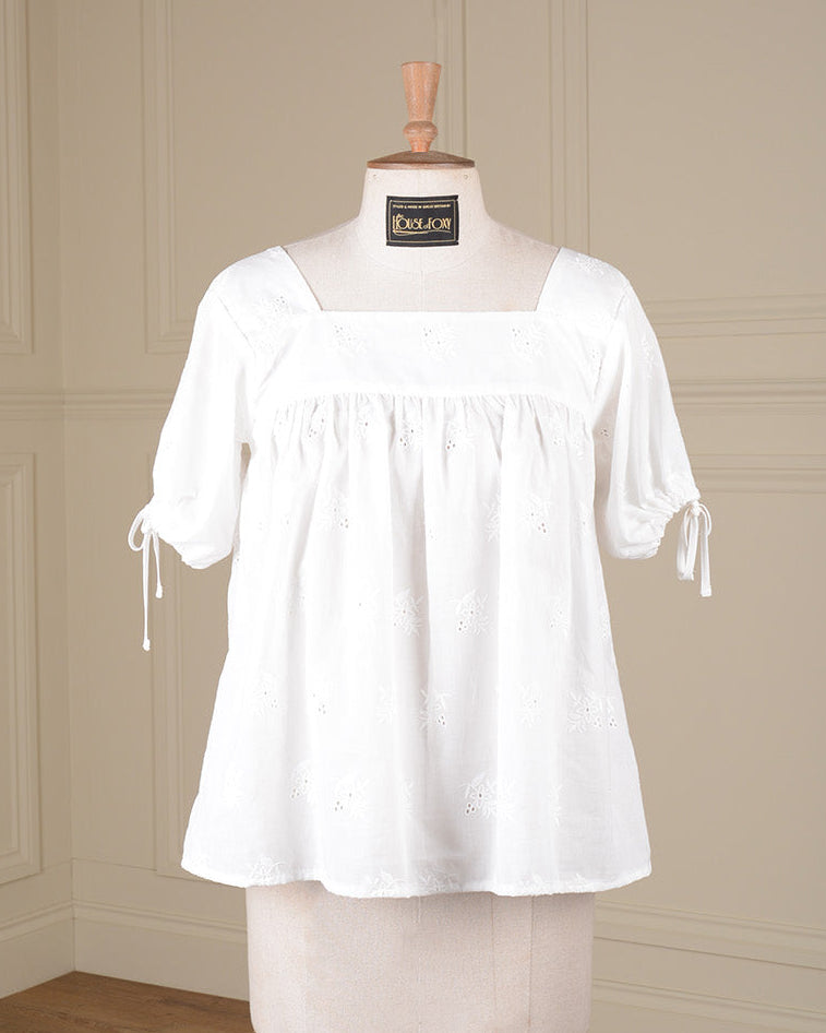 1940s Square Neck Smock Blouse - End of Line