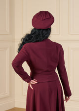 1940s Stanwyck Jacket - Aubergine