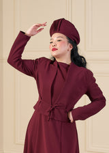 1940s Stanwyck Jacket - Aubergine