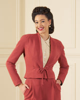 1940s Stanwyck Jacket - Rosewood - model shot