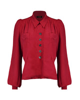 40s Sweetheart Blouse - Cranberry