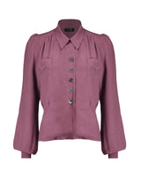 1940s Sweetheart Blouse - Plum
