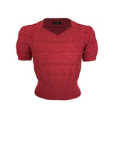 1940s Sweetheart Sweater in Chilli