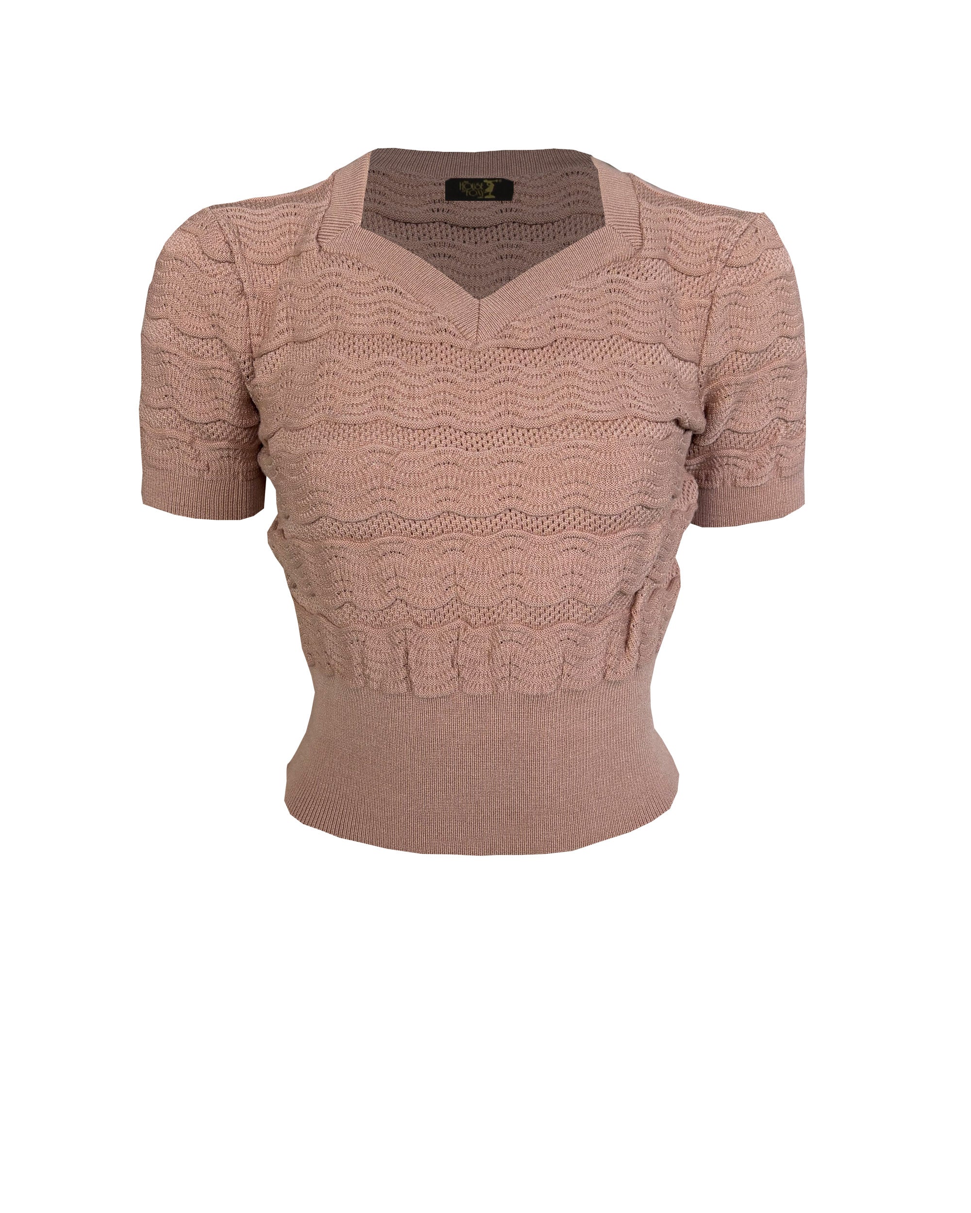 1940s Sweetheart Sweater in Sesame