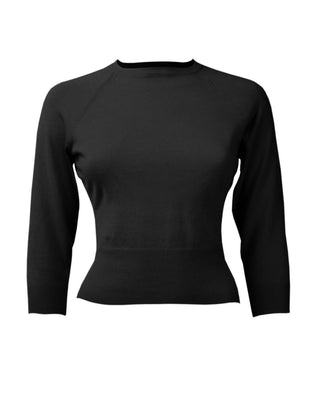 Sweater Girl Top - Black