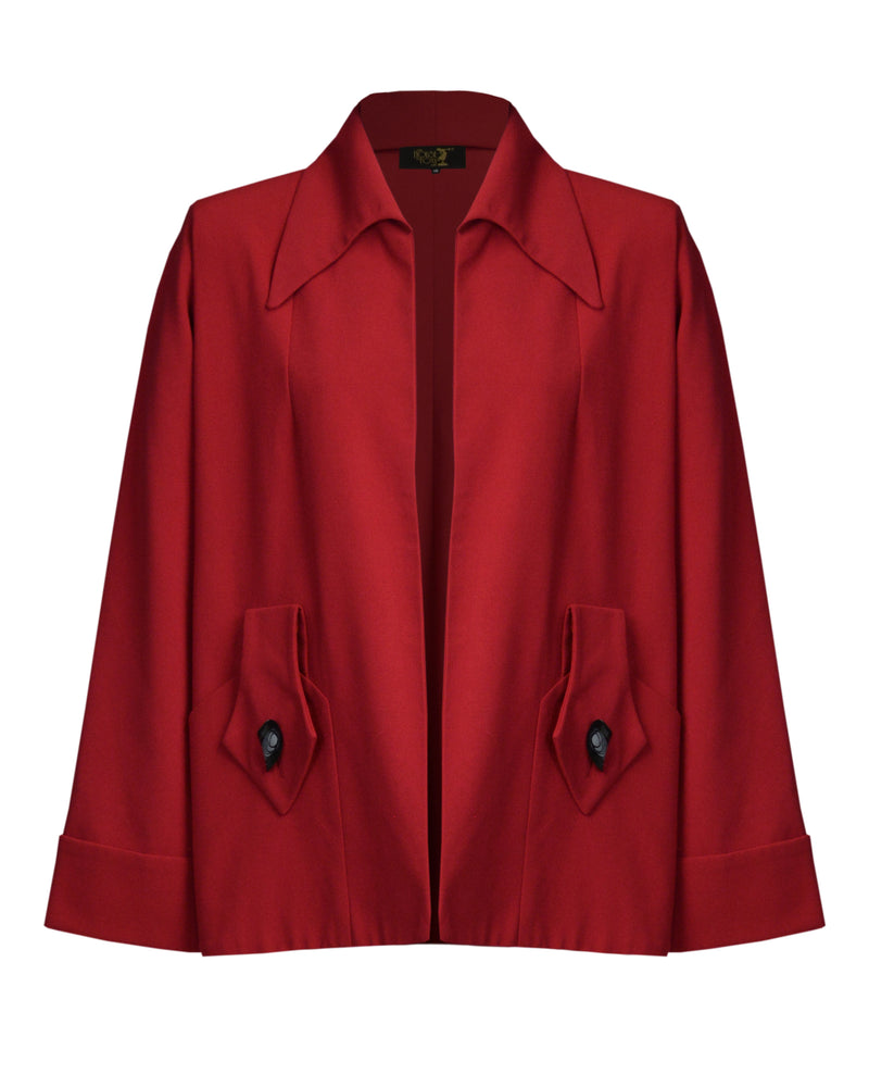 1940s/50s Swing Coat in Red