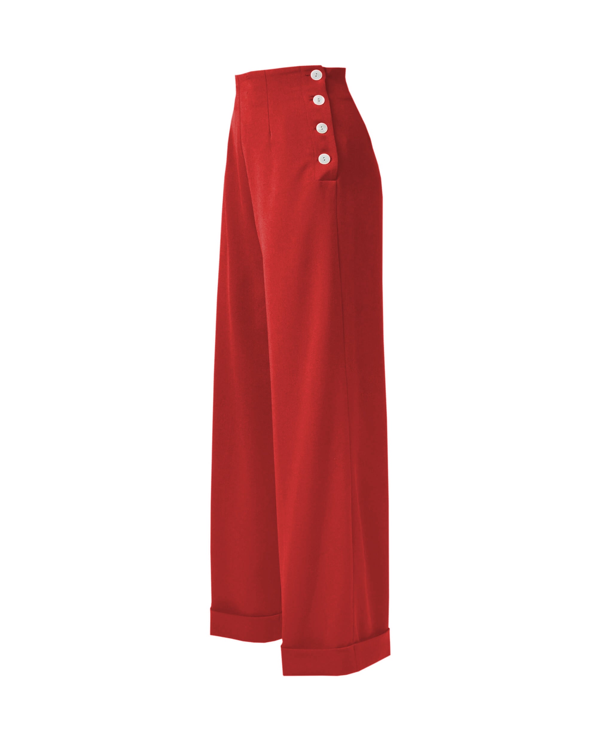 1940s Swing Trousers - Red