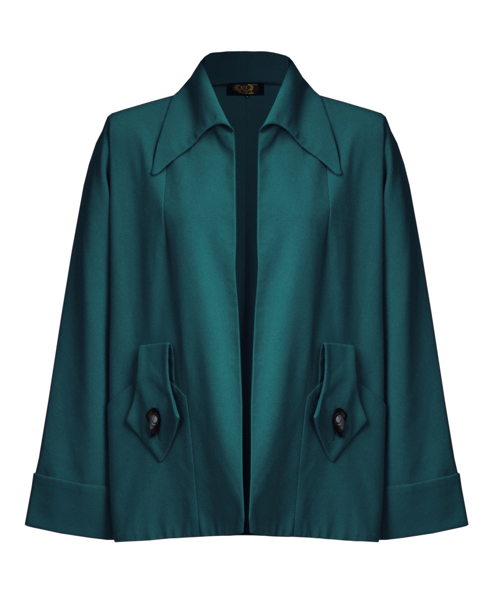 40s/50s Swing Coat in Racing Green