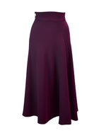 1930s Swirl Skirt - Aubergine