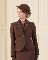 1930s Tailored Jacket - Mahogany Herringbone