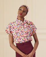 1930s Tie Neck Blouse - Spring Parade