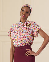 1930s Tie Neck Blouse - Spring Parade