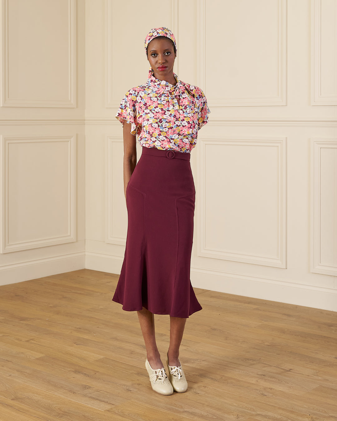 1930s Tie Neck Blouse - Spring Parade