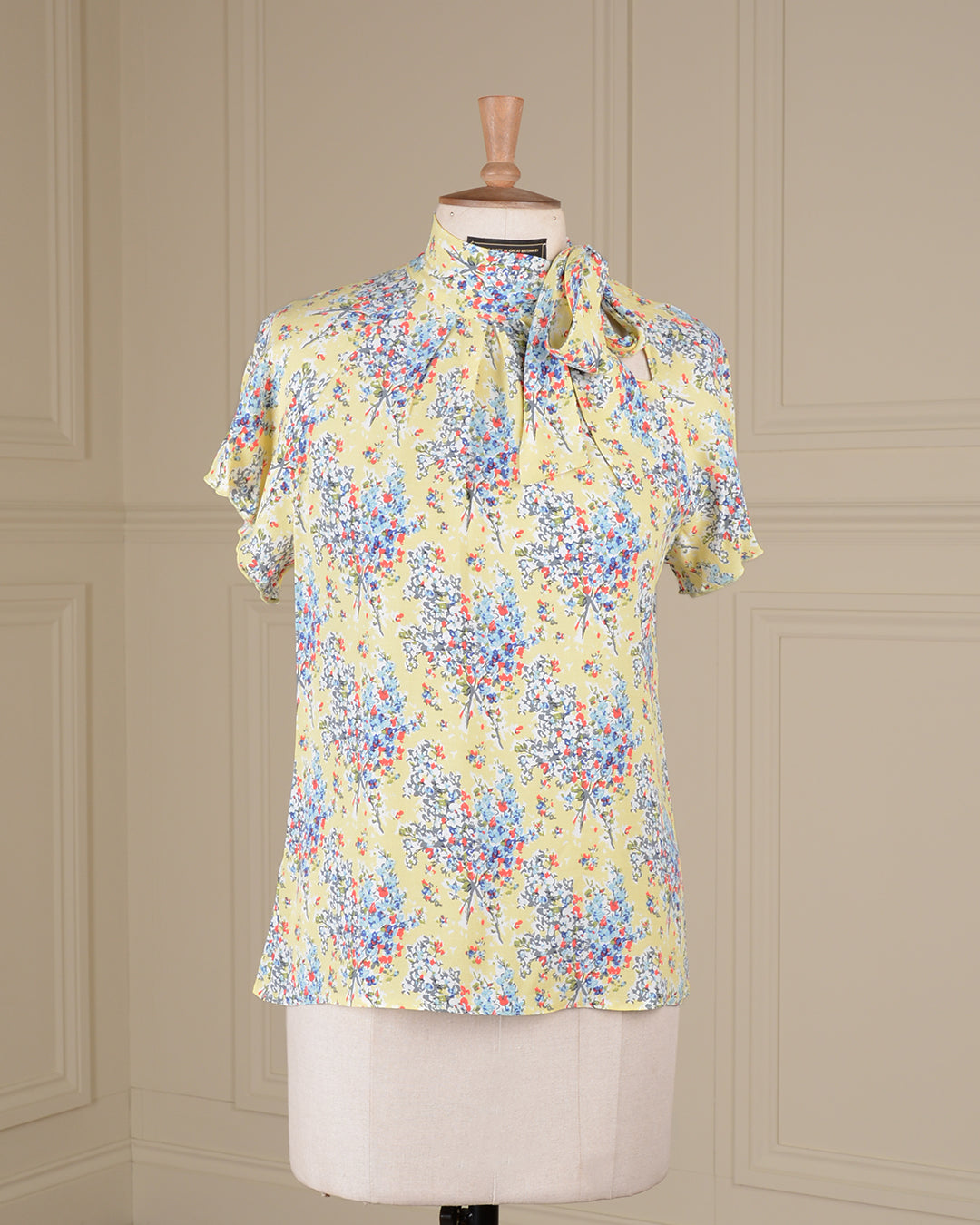 1930s Tie Neck Blouse - Summer Spray