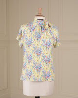 1930s Tie Neck Blouse - Summer Spray
