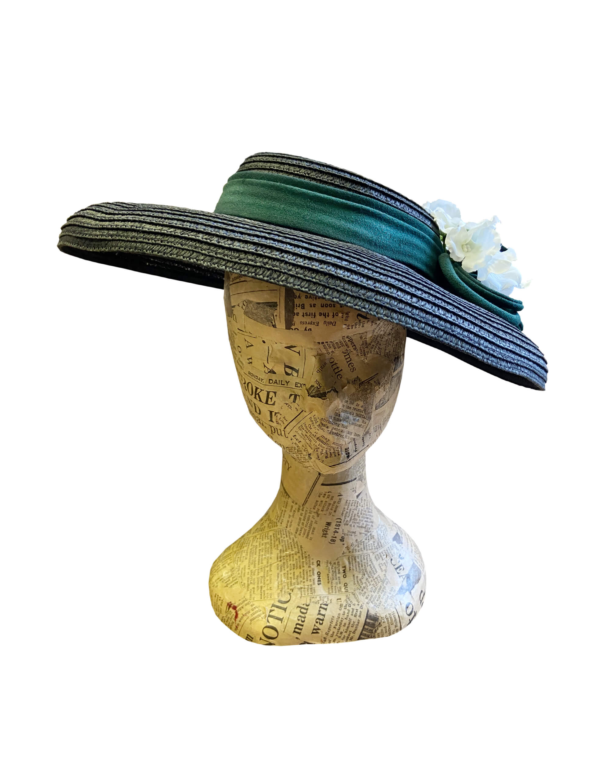 1950s New Look Hat - racing green