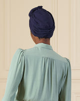 1940s Turban - Navy