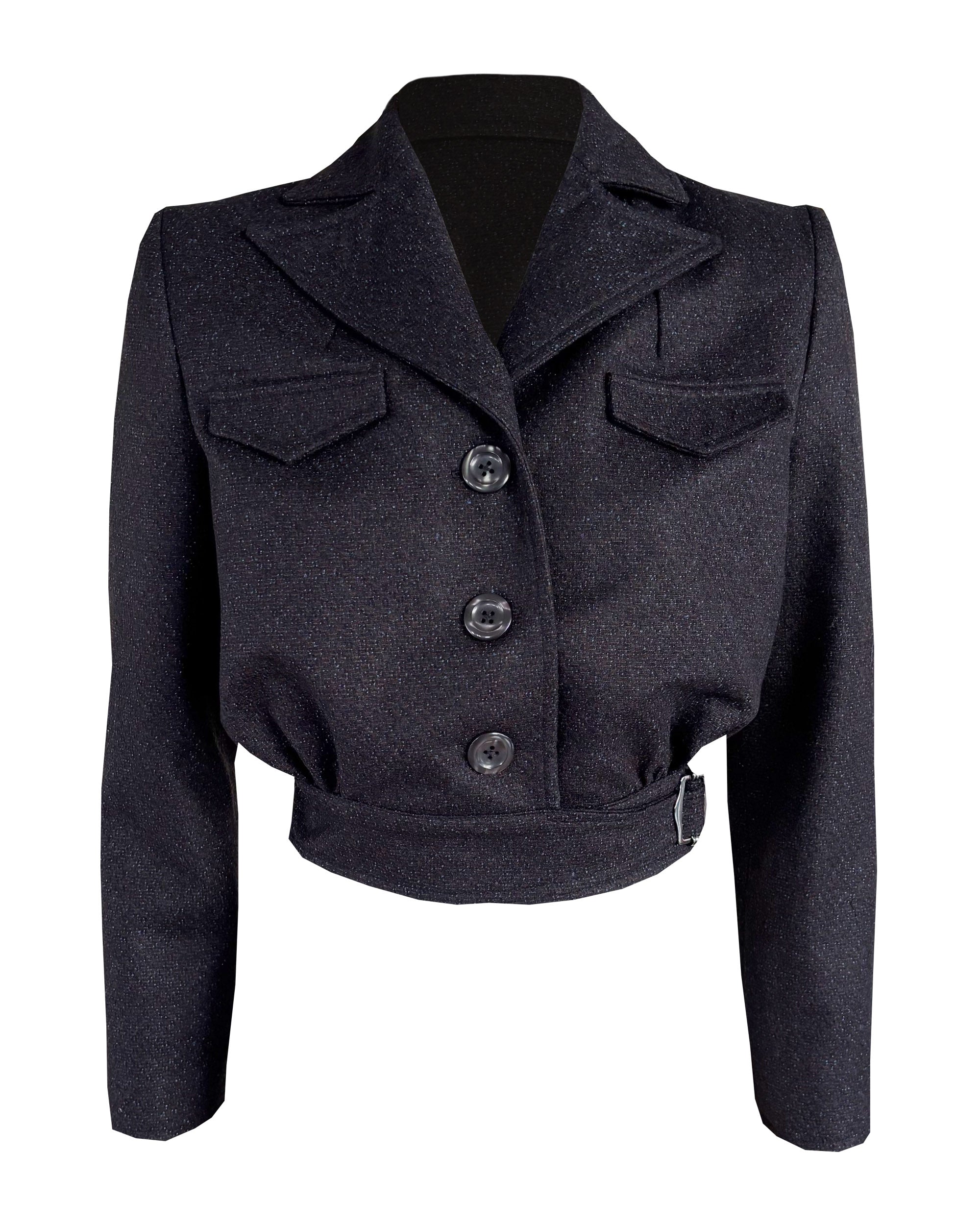 1940s Utility Buckle Jacket in Derby Wool