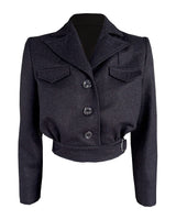 1940s Utility Buckle Jacket in Derby Wool