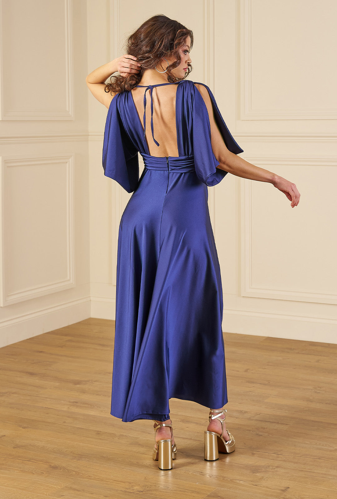 1970s Venus Dress - Azure Blue