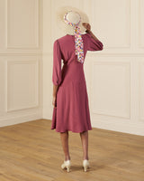1940s Vera Tea Dress - Plum