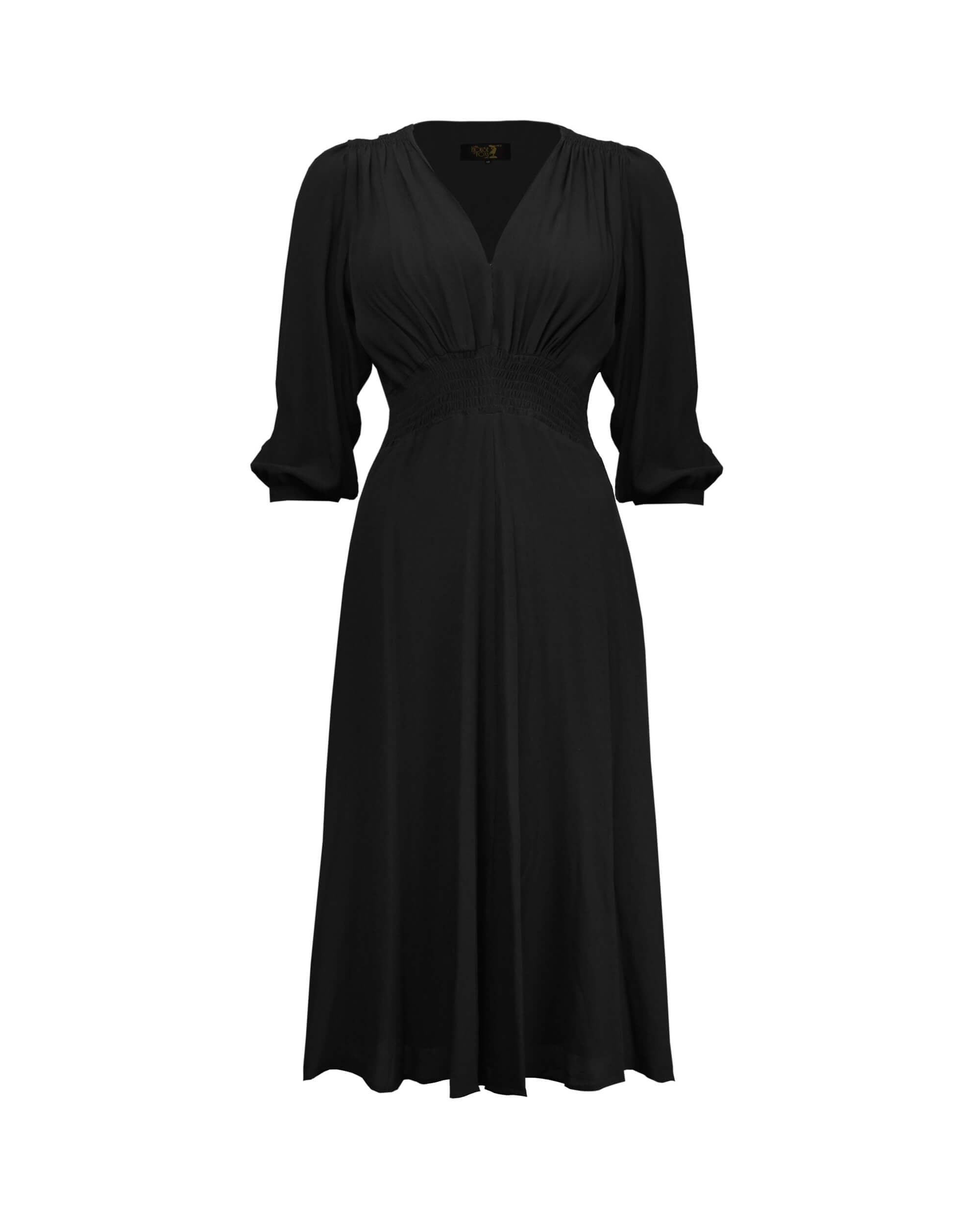 30s Vera Dress Black – House of Foxy