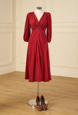 1940s Vera Tea Dress - Port