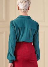 1940s Victory Blouse - Dragonfly