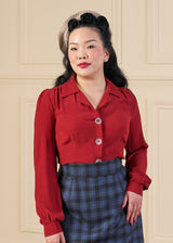 1940s Victory Blouse - Port