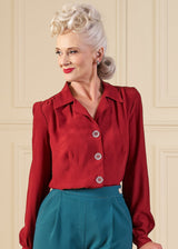 1940s Victory Blouse - Port