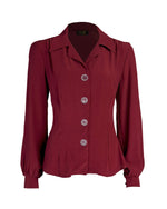 1940s Victory Blouse - Port