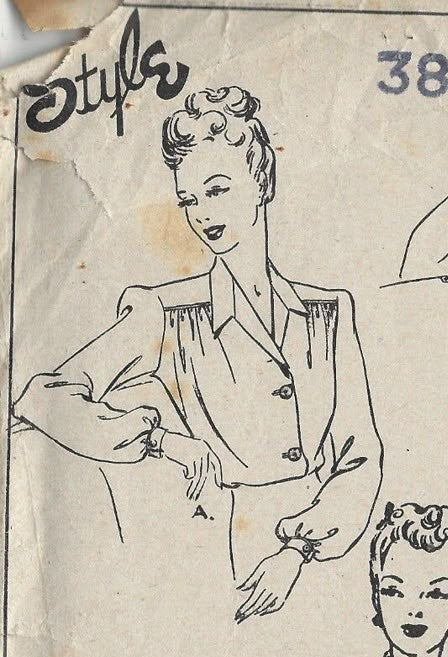 1940s Victory Blouse - Ivory