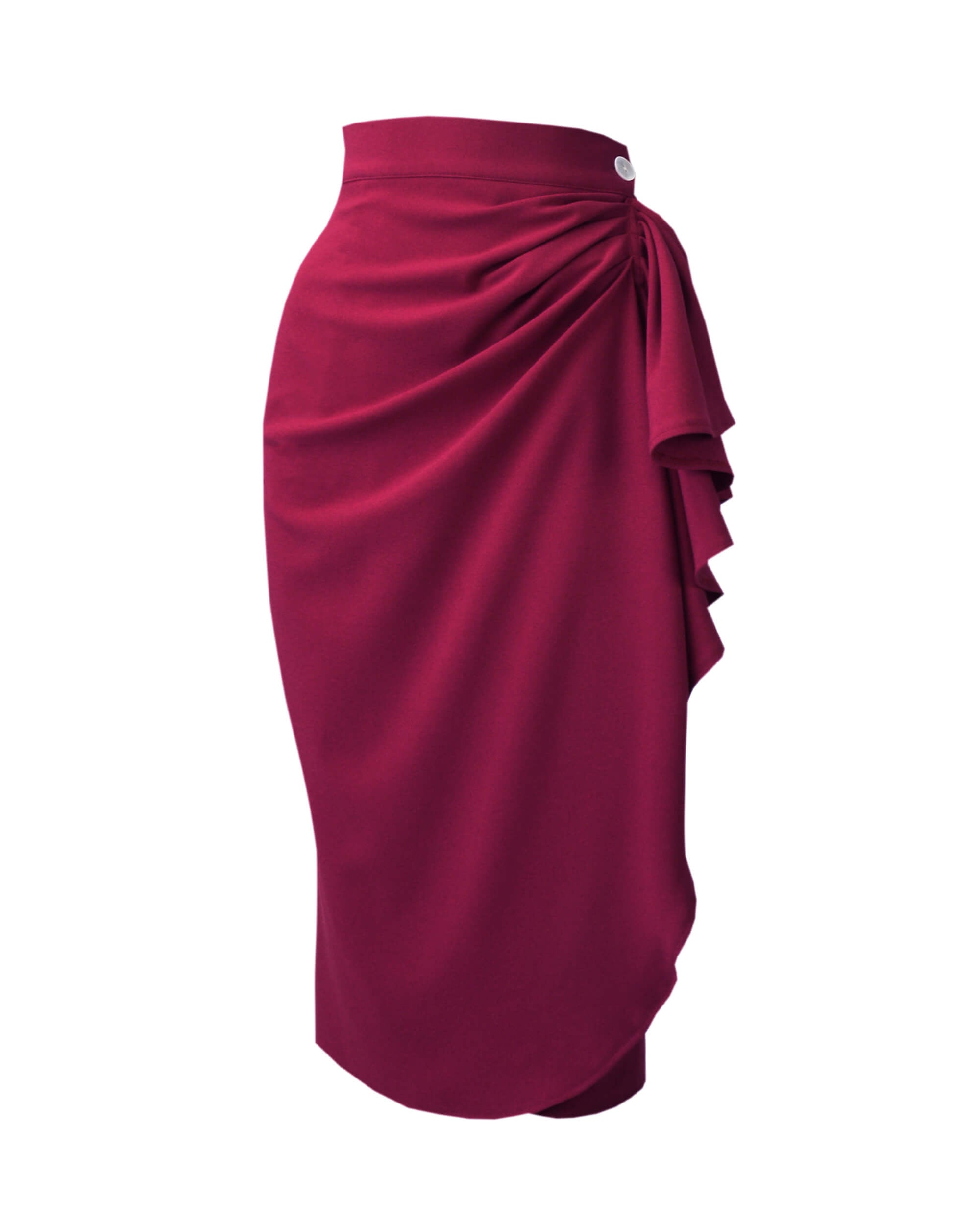 40s Waterfall Skirt - Berry